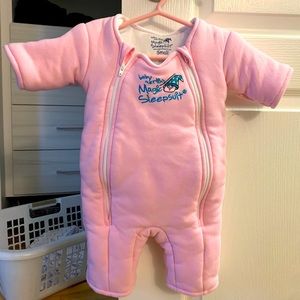 Baby Merlin’s Magic Sleepsuit swaddle transition